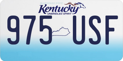 KY license plate 975USF