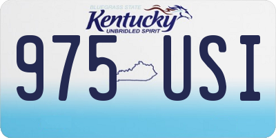 KY license plate 975USI