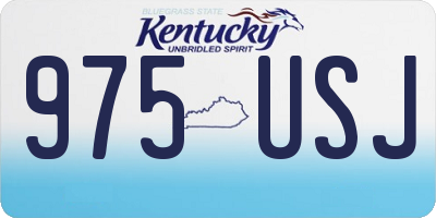 KY license plate 975USJ
