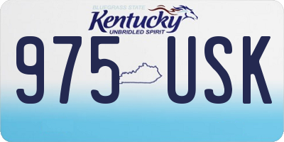 KY license plate 975USK