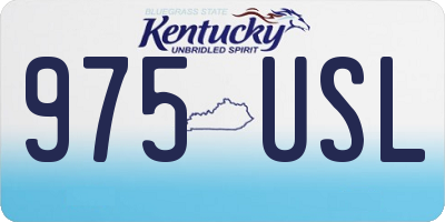 KY license plate 975USL