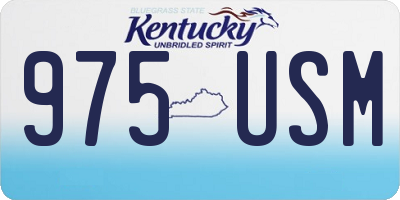 KY license plate 975USM