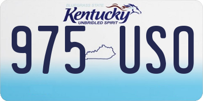 KY license plate 975USO
