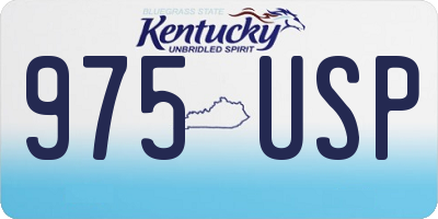 KY license plate 975USP