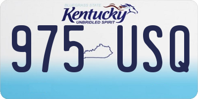 KY license plate 975USQ