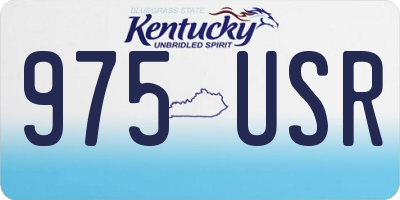 KY license plate 975USR