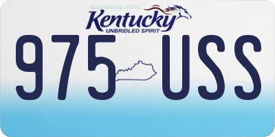 KY license plate 975USS