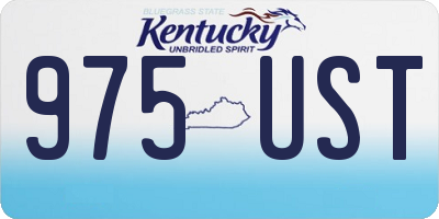 KY license plate 975UST
