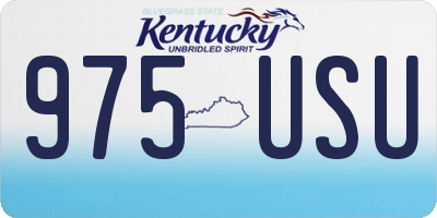 KY license plate 975USU