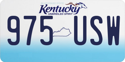 KY license plate 975USW