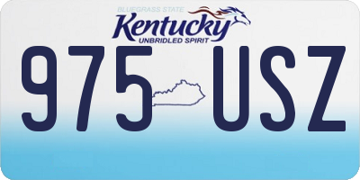 KY license plate 975USZ
