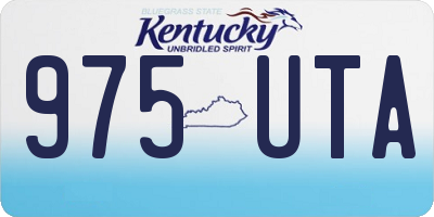 KY license plate 975UTA