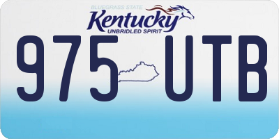 KY license plate 975UTB