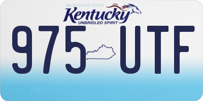 KY license plate 975UTF