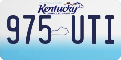 KY license plate 975UTI