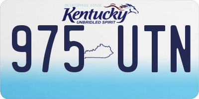 KY license plate 975UTN