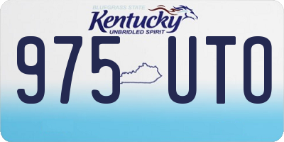 KY license plate 975UTO