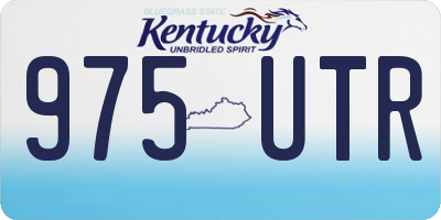 KY license plate 975UTR