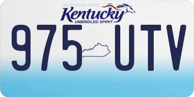 KY license plate 975UTV