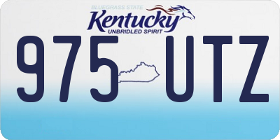 KY license plate 975UTZ
