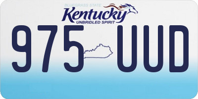 KY license plate 975UUD