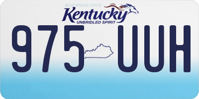 KY license plate 975UUH