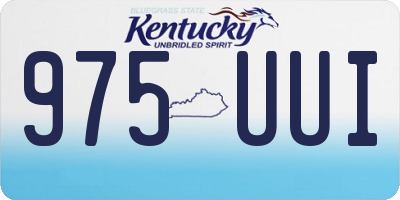 KY license plate 975UUI