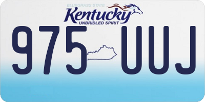 KY license plate 975UUJ
