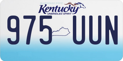 KY license plate 975UUN
