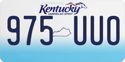KY license plate 975UUO
