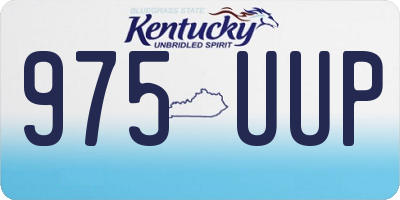 KY license plate 975UUP