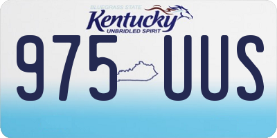 KY license plate 975UUS
