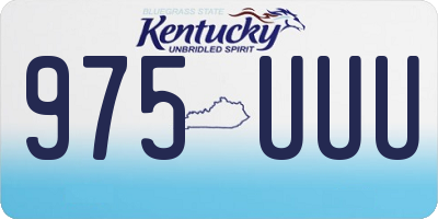 KY license plate 975UUU