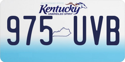 KY license plate 975UVB