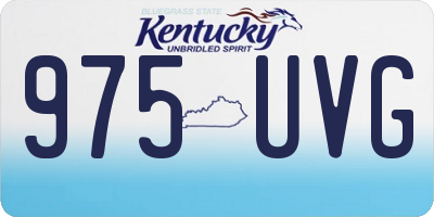 KY license plate 975UVG
