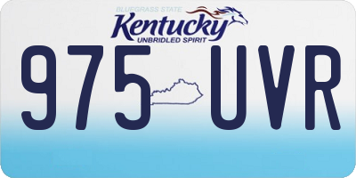 KY license plate 975UVR