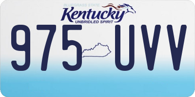 KY license plate 975UVV