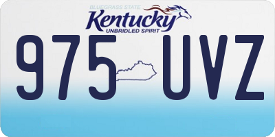 KY license plate 975UVZ