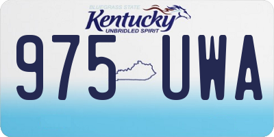 KY license plate 975UWA