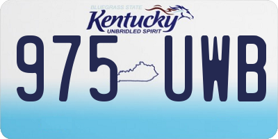KY license plate 975UWB
