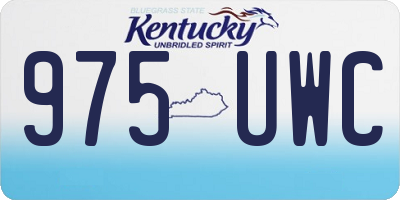 KY license plate 975UWC