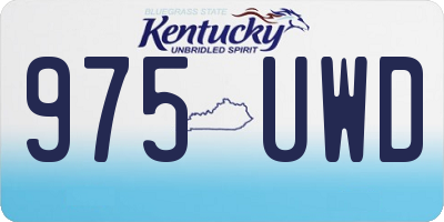 KY license plate 975UWD
