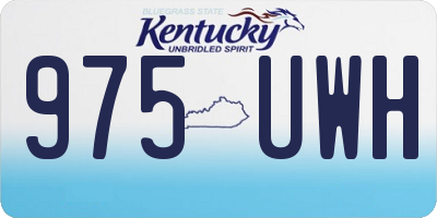 KY license plate 975UWH