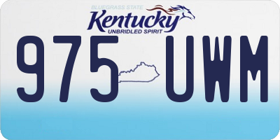 KY license plate 975UWM