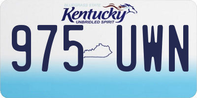 KY license plate 975UWN
