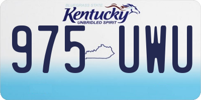 KY license plate 975UWU