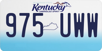 KY license plate 975UWW