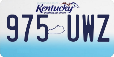 KY license plate 975UWZ