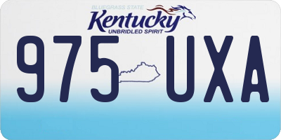 KY license plate 975UXA