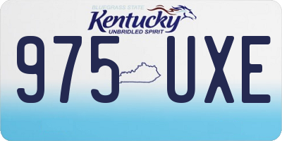 KY license plate 975UXE